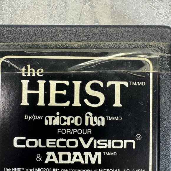ColecoVision & Adam The Heist by Micro Fun Rare Cartridge 1984 1980's - Picture 2 of 3